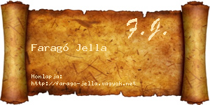 Faragó Jella névjegykártya