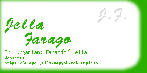 jella farago business card